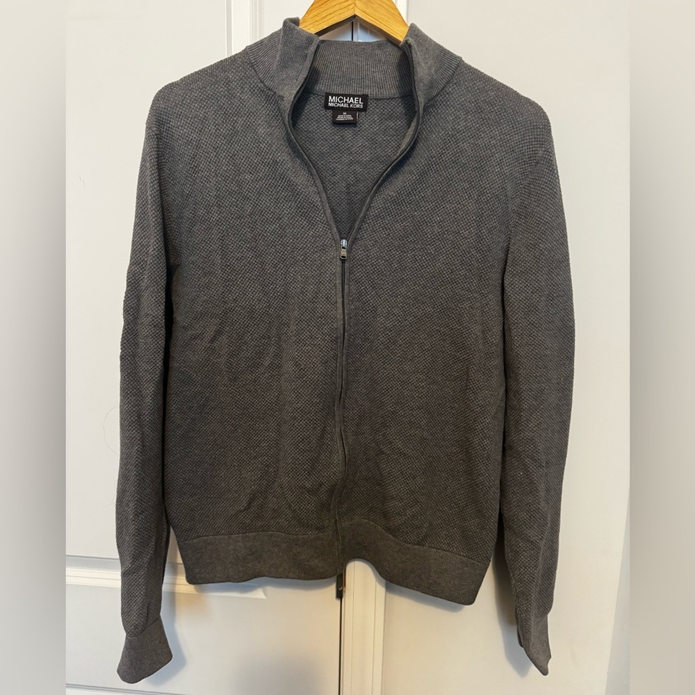 Michael Kors Women’s Charcoal Zip-Up Sweater